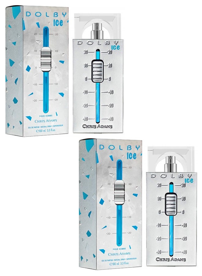chris adams 2 Pcs Chris Adams Dolby Ice 100ML EDP Ultra-Fresh Long-Lasting Men’s Fragrance with Icy Aquatic Power - Image 1